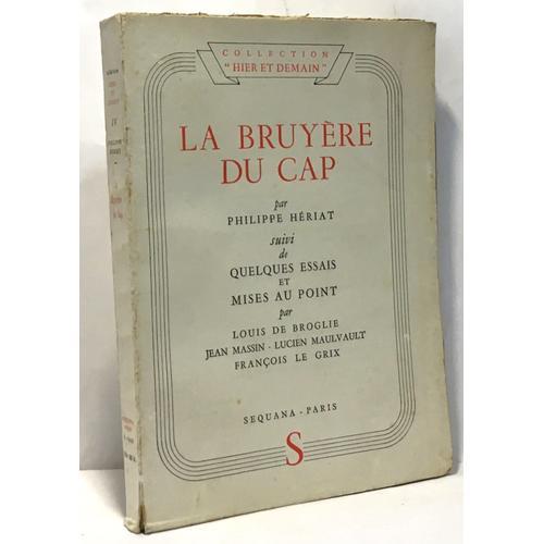 La Bruyère Du Cap Suivi De Quelques Essais Et Mises Au Point Par Lo... on Productcaster.