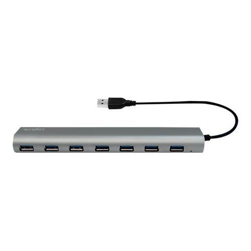 LogiLink USB 3.0 Hub 7-Port with Card Reader, Aluminum - Concentrat... on Productcaster.