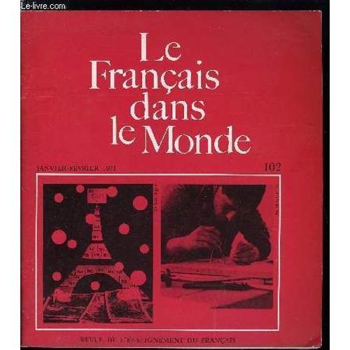 Le Français Dans Le Monde N° 102 - L Enseignement Du Français En Am... on Productcaster.