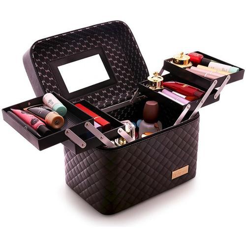 Trousse de voyage avec miroir - Trousse de maquillage portable avec... on Productcaster.