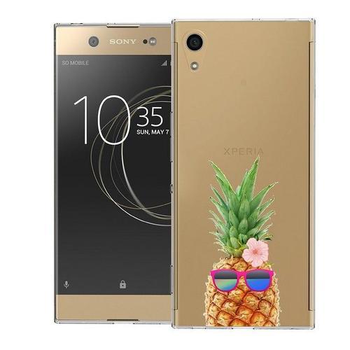 Coque Xperia L1 Ananas Lunettes Tropical Fleur Transparente on Productcaster.