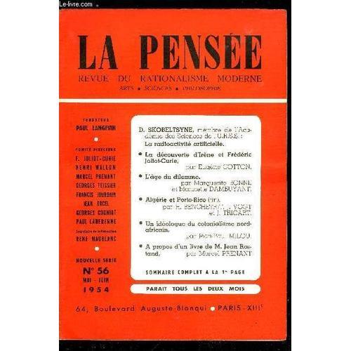 La Pensée - Nouvelle Série N° 56 - La Découverte De La Radioactivit... on Productcaster.