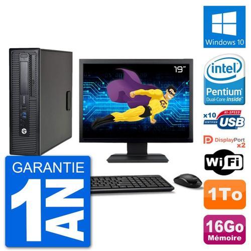 PC HP EliteDesk 800 G1 Ecran 19" Intel G3220 RAM 16Go Disque 1To Wi... (Reconditionné) on Productcaster.