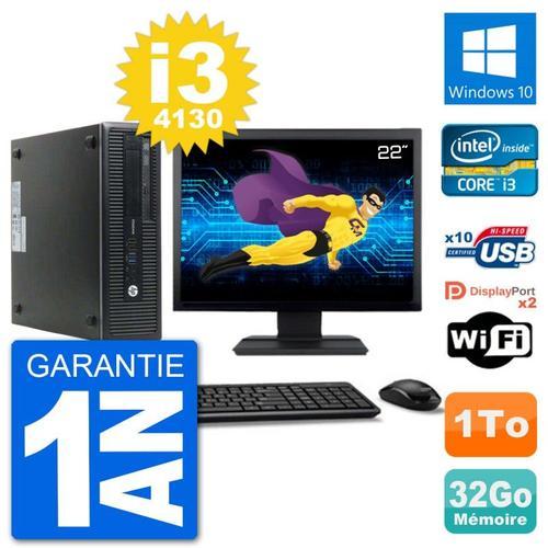 PC HP 800 G1 Ecran 22" Core i3-4130 RAM 32Go Disque 1To Windows 10 ... (Reconditionné) on Productcaster.