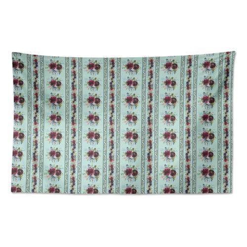 S4sassy Coton Tapisserie Paysage Menthe Pastel Feuilles Et Chrysant... on Productcaster.