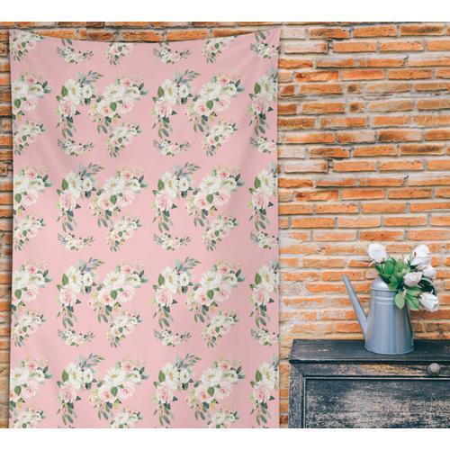 S4sassy Coton Saumon Rose Clair Feuilles Et Renoncules Floral Décor... on Productcaster.