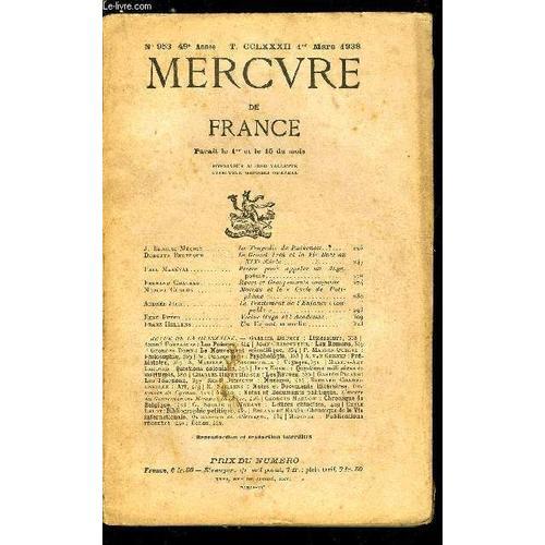 Mercure De France N° 953 - Tome Cclxxxii - La Tragédie De Rathenau ... on Productcaster.