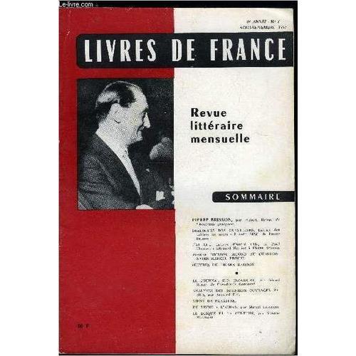 Livres De France N° 7 - Pierre Brisson Par Robert Kemp. Dialogues D... on Productcaster.