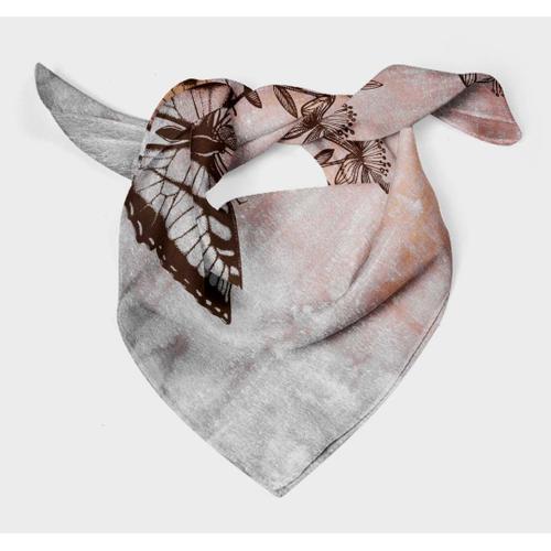 Phagun Floral Papillon & Carré Imprimé Pur Foulard En Soie Pour Le ... on Productcaster.