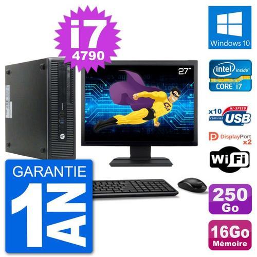 PC HP 800 G1 Ecran 27" Core i7-4790 RAM 16Go Disque 250Go Windows 1... (Reconditionné) on Productcaster.