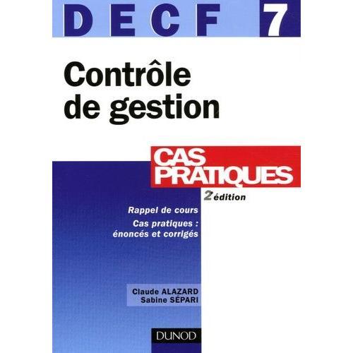 Decf7 Cas Pratiques, Contrôle De Gestion - Epreuve N°7, Énoncés Et ... on Productcaster.