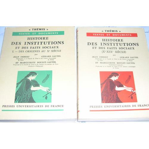 Lot 2 Livres - Histoire Des Institutions Et Des Faits Sociaux - Des... on Productcaster.