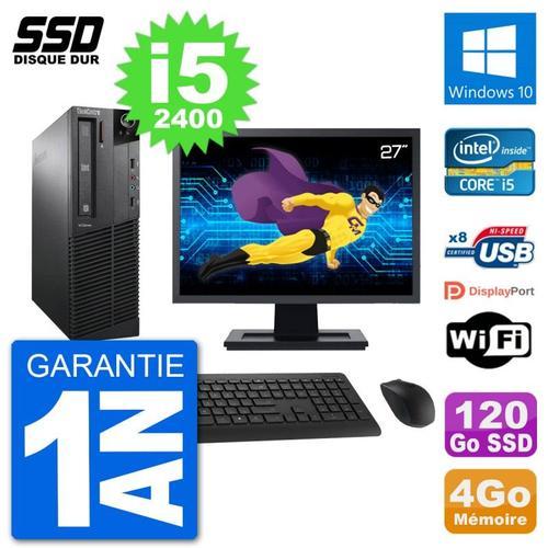 PC Lenovo M91p SFF Ecran 27" Intel i5-2400 RAM 4Go SSD 120Go Window... on Productcaster.