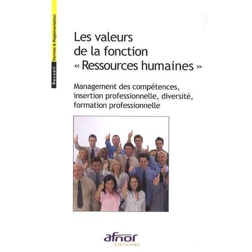 Les Valeurs De La Fonction "Ressources Humaines - Management Des Co... on Productcaster.