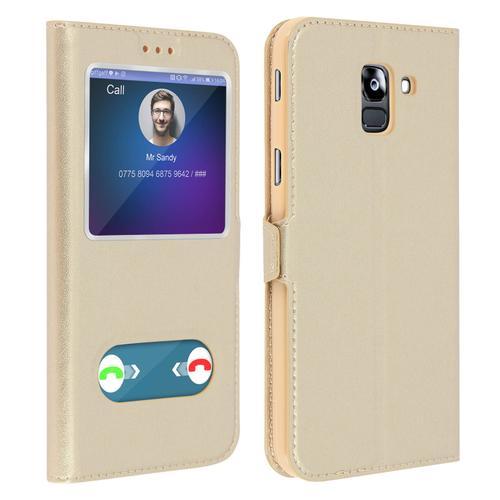 Etui Samsung Galaxy J6 Housse Folio Double Fenêtre Fonction Support... on Productcaster.