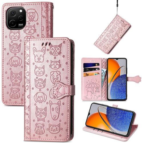 Coque Pour Huawei Nova Y61, Antichoc Housse Étui En Cuir Pu Flip Ca... on Productcaster.