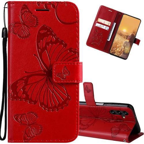 Portefeuille Étui Pour Samsung Galaxy A13 5g, Butterfly Embossed Cu... on Productcaster.