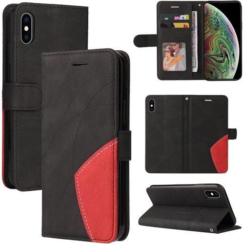 Coque Compatible Avec Apple Iphone Xs Max Portefeuille Flip Etui 3 ... on Productcaster.