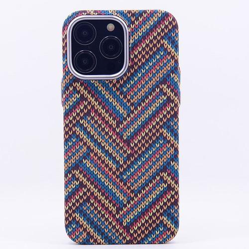 Coque Rigide Tissée À Motifs Indiens Pour Iphone Charge Magnétique ... on Productcaster.