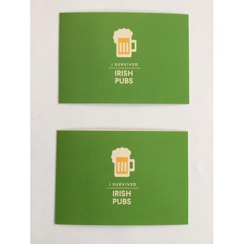 2 Cartes Postales. I Survived Irish Pubs ( 15 X 11 Cm ) on Productcaster.