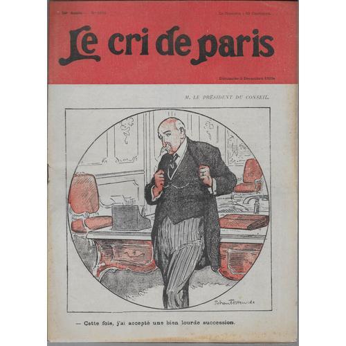 Le Cri De Paris N° 1236 - Dimanche 5 Décembre 1920 - M. Le Présiden... on Productcaster.