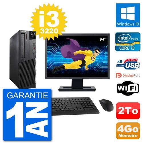 PC Lenovo M92p SFF Ecran 19" Intel i3-3220 RAM 4Go Disque 2To Windo... (Reconditionné) on Productcaster.