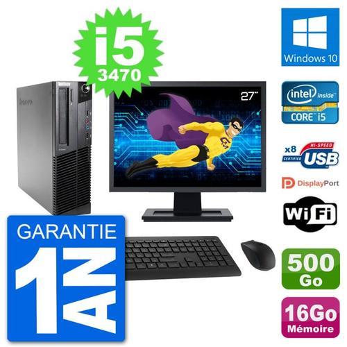 PC Lenovo M92p SFF Ecran 27" Intel i5-3470 RAM 16Go Disque 500Go Wi... (Reconditionné) on Productcaster.