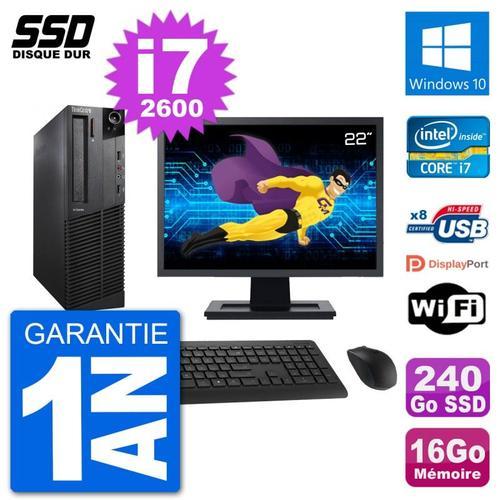 PC Lenovo M92p SFF Ecran 22" Intel i7-2600 RAM 16Go SSD 240Go Windo... (Reconditionné) on Productcaster.