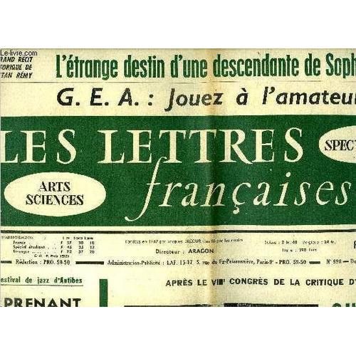 Les Lettres Françaises N° 990 - Au Ive Festival De Jazz D Antibes, ... on Productcaster.