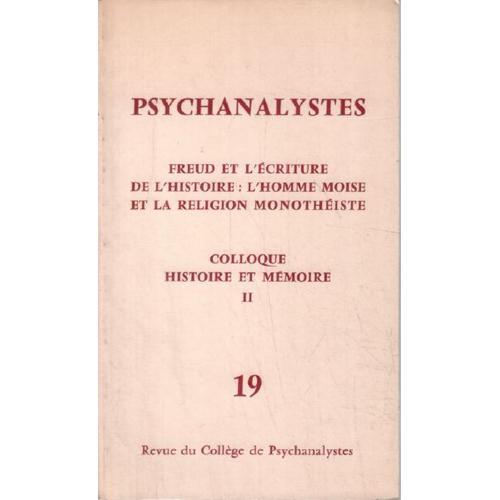 Psychanalystes N° 19 / Freud Et L'écriture De L'histoire: L'homme M... on Productcaster.