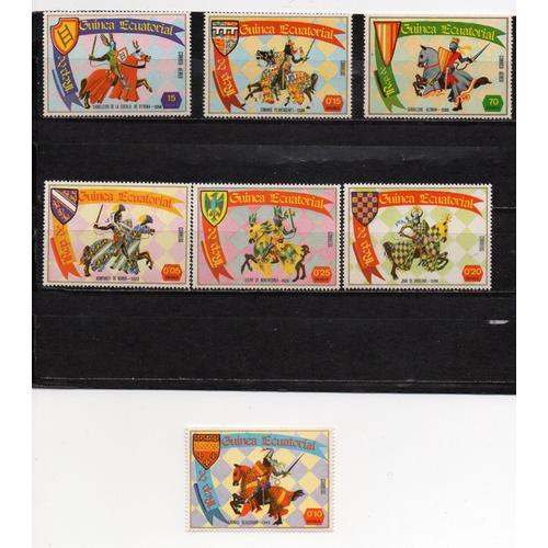 Guinée- Série De 7 Timbres Neufs Poste Aérienne- Chevaliers on Productcaster.