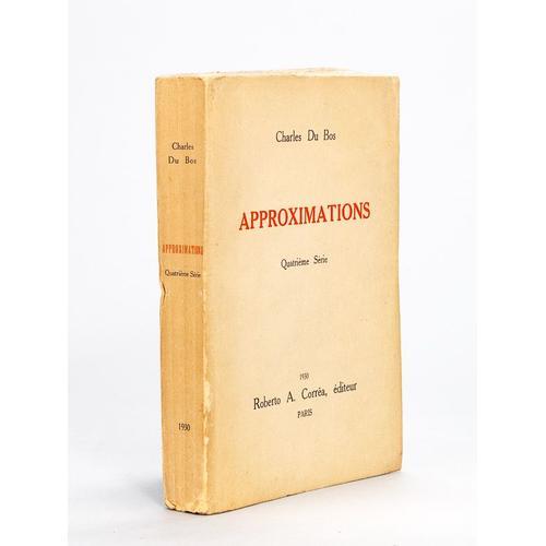 Approximations. Quatrième Série Livre Dédicacé Par L'auteur on Productcaster.