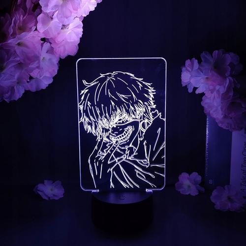 Convient Pour Tokyo Ghoul 3d Led Anime Ken K Lampe Lampe De Chevet ... on Productcaster.