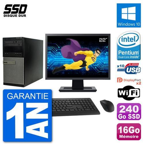 PC Tour Dell 7020 Ecran 22" Intel G3220 RAM 16Go SSD 240Go Windows ... (Reconditionné) on Productcaster.