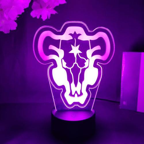 Lampe De Chevet Avec Logo De Taureau Noir, Illusion 3d, Anime L, Ve... on Productcaster.