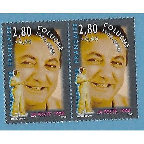 Paire Deux Timbres Coluche Neufs Yt 2902 on Productcaster.