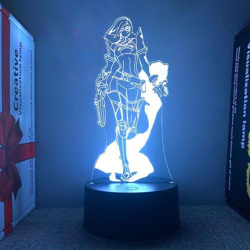 Convient Pour 3 Statues Valorant Lampe À Led 3d Lampe De Chevet Vei... on Productcaster.