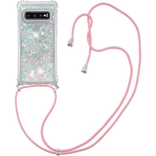 Coque Collier Pour Samsung Galaxy S10, Ultra Mince Liquide Paillett... on Productcaster.