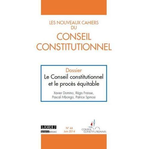 Nouveaux Cahiers Du Conseil Constitutionnel N 44 on Productcaster.