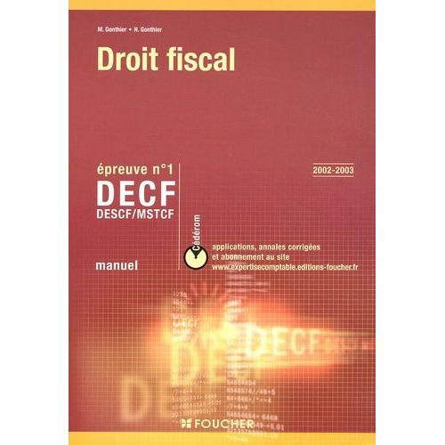 Decf N° 1 Droit Fiscal - Manuel Avec Cd-Rom on Productcaster.