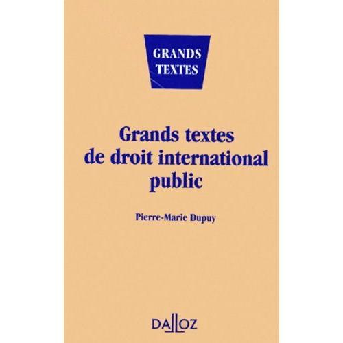 Grands Textes De Droit International Public - Edition 1996 on Productcaster.