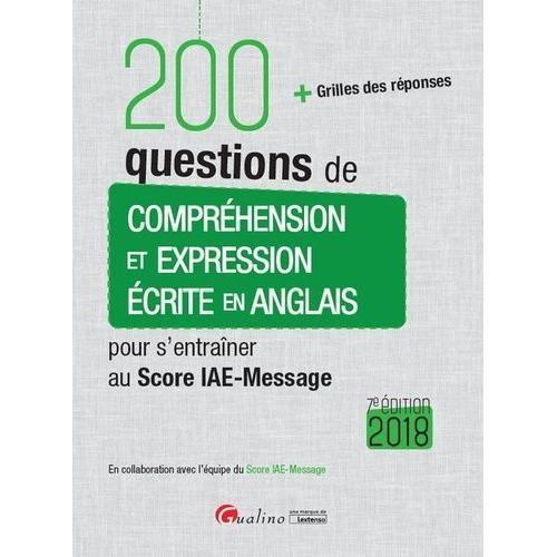 200 Questions De Compréhension Et Expression Écrite En Anglais Pour... on Productcaster.