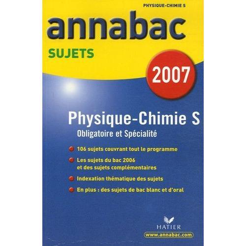 Physique-Chimie S Enseignement Obligatoire Et De Spécialité - Sujet... on Productcaster.