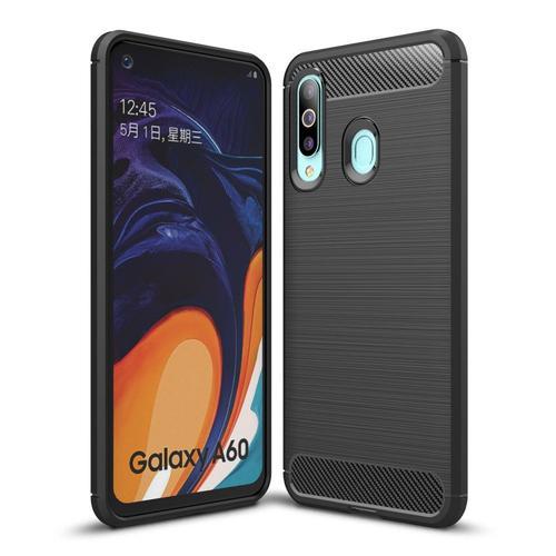 Coque Pour Galaxy A60 Coloris Noir Aspect Carbone on Productcaster.