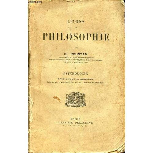 Lecons De Philosophie : Tome 1 : Psychologie. on Productcaster.