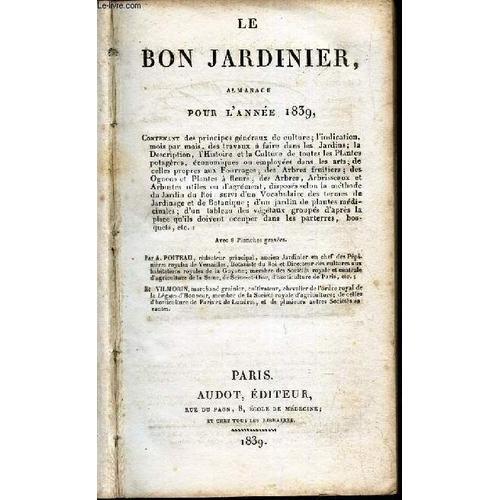 Le Bon Jardinier - Pour L Annee 1839. on Productcaster.