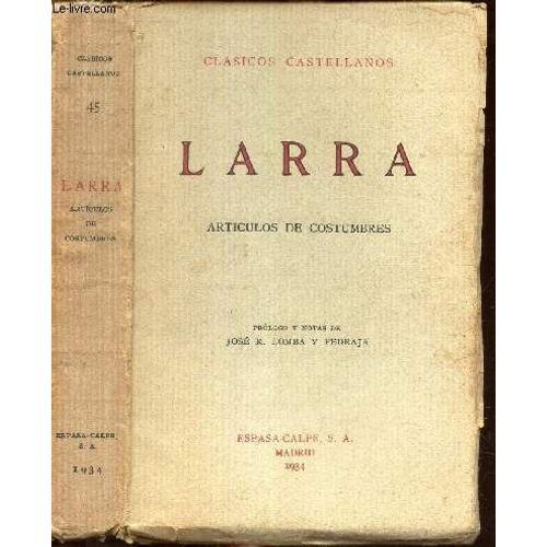 Larra - Articulos De Costumbres on Productcaster.