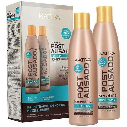 Kativa Post Alisado Kit Pour Cheveux Lissage Bresilien Shampooing E... on Productcaster.