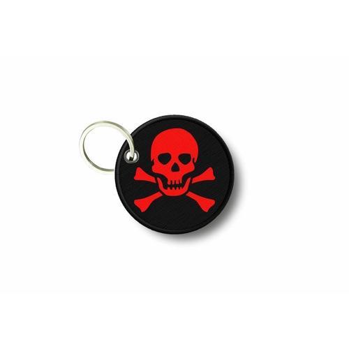 Porte Cle Cles Clef Brode Patch Ecusson Biker Pirate Tete De Mort B on Productcaster.