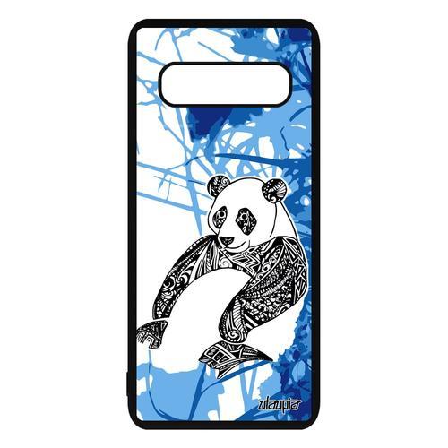 Coque Samsung S10 Plus Silicone Panda Bleu De Protection Feuilles A... on Productcaster.